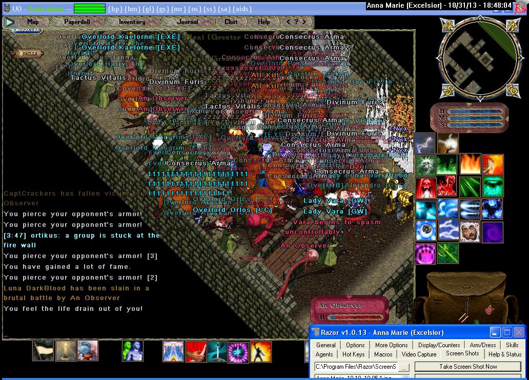 Killing lots of monsters at Halloween event.