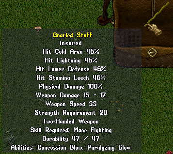 4x46 AOE Gnarled Staff